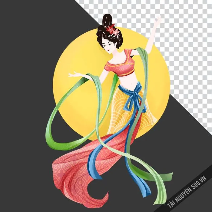 Chị Hằng PNG phong cách cách tân múa dưới trăn