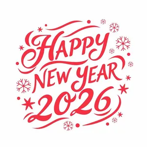 File EPS Chúc Mừng Năm Mới 2026 Kiểu Chữ Nghệ Thuật