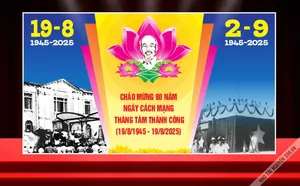 File Corel chào mừng 80 năm Cách mạng Tháng Tám và Quốc khánh 29 – Hình Bác Hồ và hoa sen