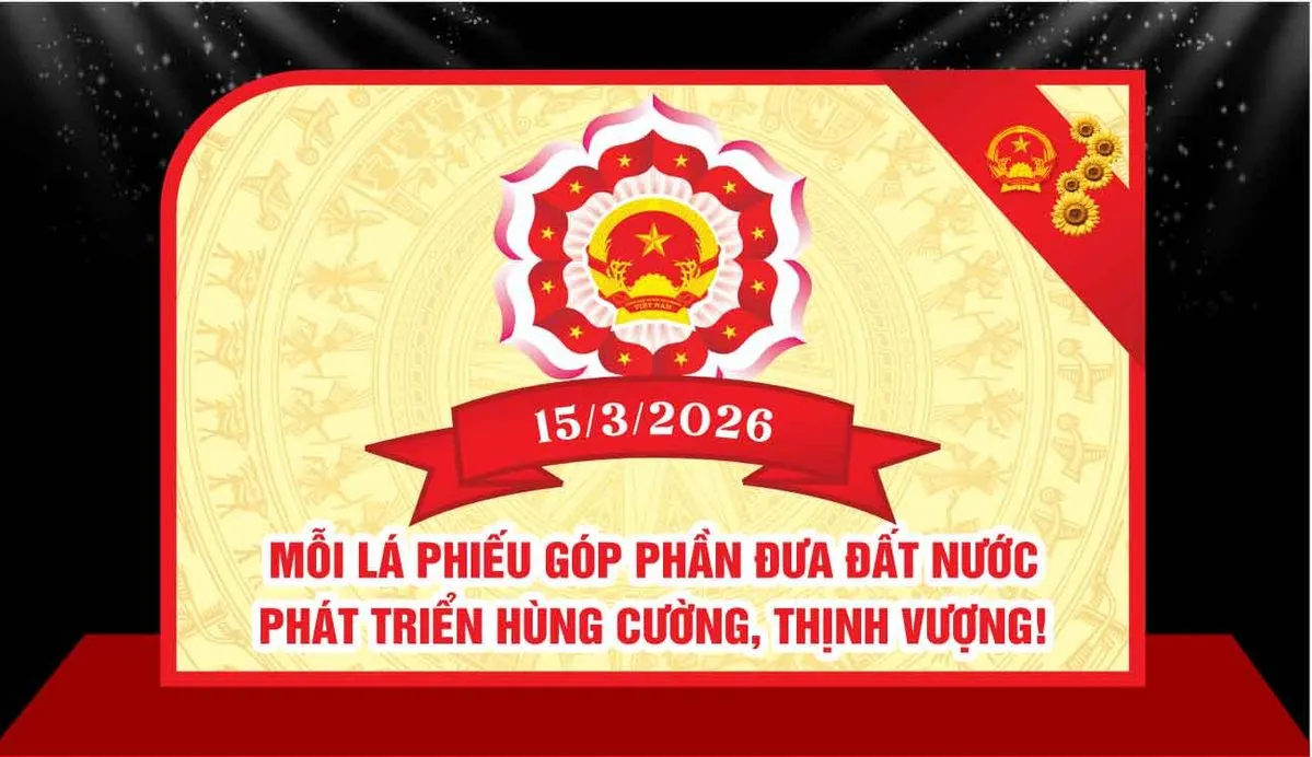 Background Tuyên Truyền Bầu Cử Quốc Hội Việt Nam 2026 - CDR Chất Lượng Cao