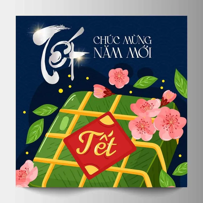 Thiết kế Tết 202x bao lì xì bánh chưng pháo đỏ - File AI