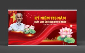 Backdrop kỷ niệm ngày sinh nhật Bác Hồ 19 tháng 5 file corel chất lượng cao - Mẫu số 1