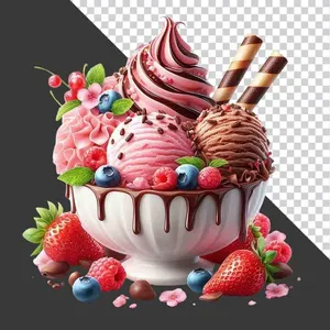 Ly kem sundae dâu tây và sô cô la hấp dẫn.png