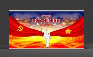 Backdrop kỷ niệm ngày sinh nhật Bác Hồ 19 tháng 5 file corel chất lượng cao - Mẫu số 2