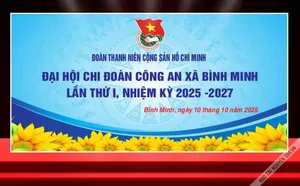 Phông đại hội chi đoàn công an xã Bình Minh File Corel