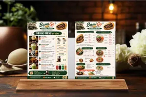 Menu Bánh mì và  Cà Phê Việt Nam – Thiết kế Đồ họa CDR