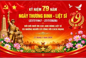 Mẫu thiết kế backdrop kỷ niệm 79 năm ngày Thương binh Liệt sĩ 27 tháng 7 File Corel