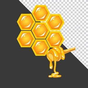 Tổ Ong Và Mật Ong Chảy PNG Chất Lượng Cao Cho Thiết Kế Đồ Họa