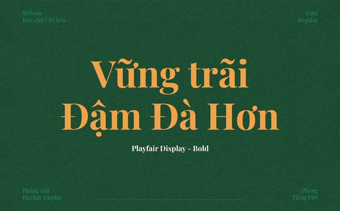 Phông chữ playfair display font việt hóa