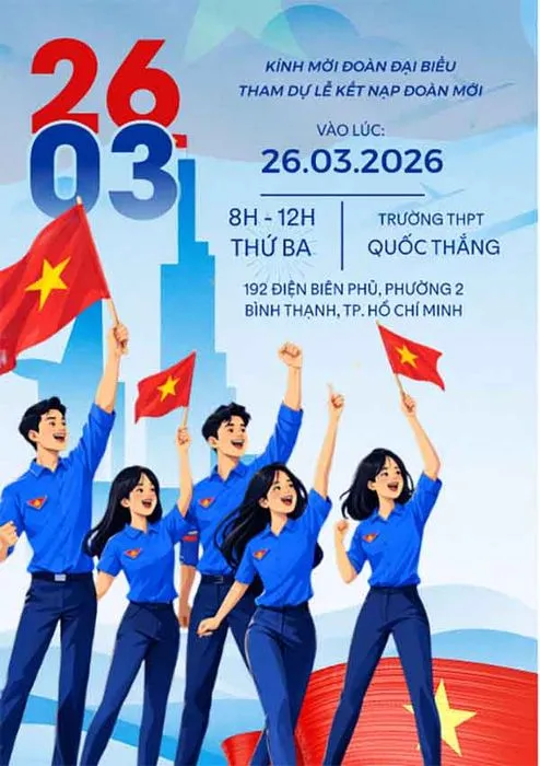 Background 26/3 Thanh Niên Việt Nam Năng Động - Thiết Kế Sự Kiện Đoàn