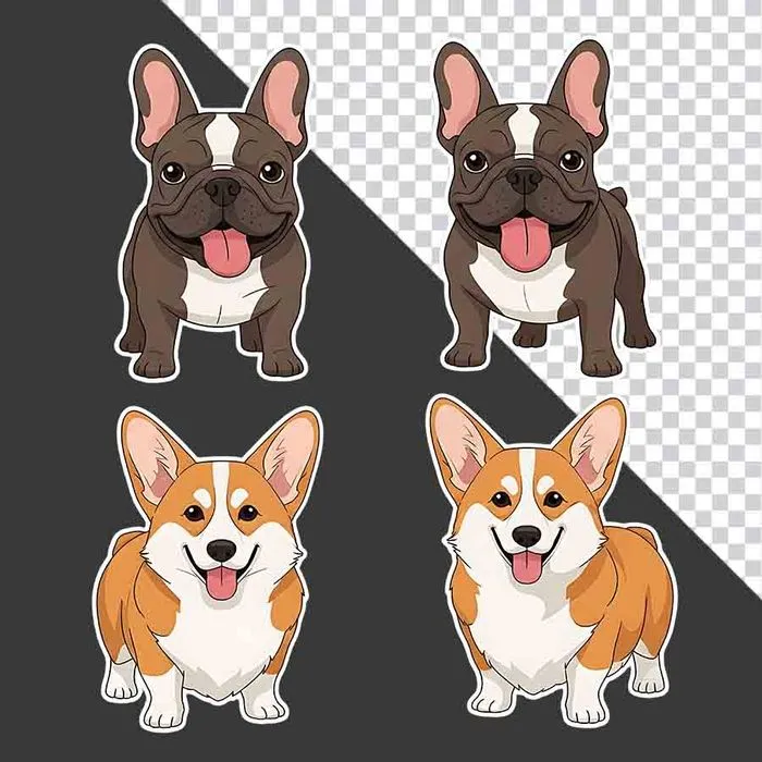 Bộ sưu tập hình ảnh chó dễ thương (Pháp, Corgi) định dạng PNG
