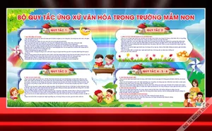 Bộ quy tắc ứng xử văn hóa trong trường mầm non File Corel