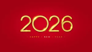 File vector số 2026 đỏ cách điệu sáng tạo