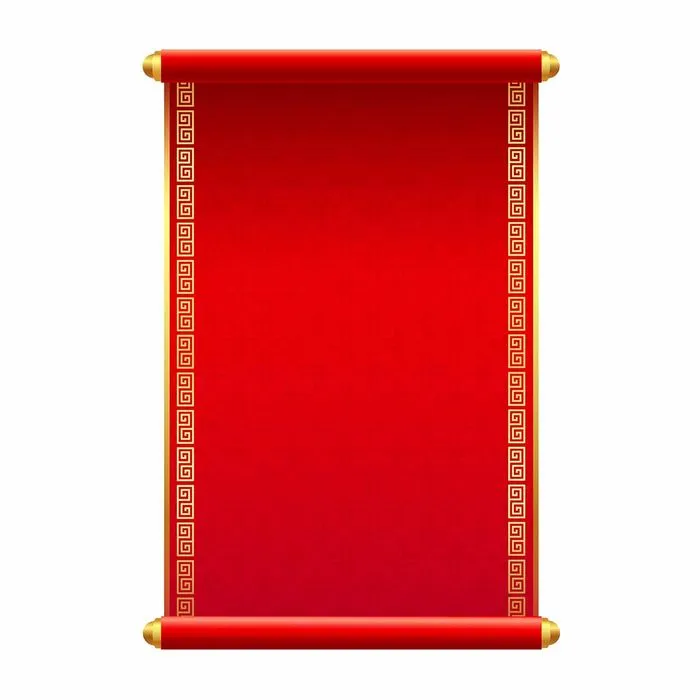 Cuộn thư đỏ Vector họa tiết truyền thống