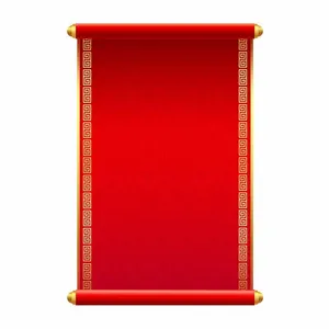 Cuộn thư đỏ Vector họa tiết truyền thống