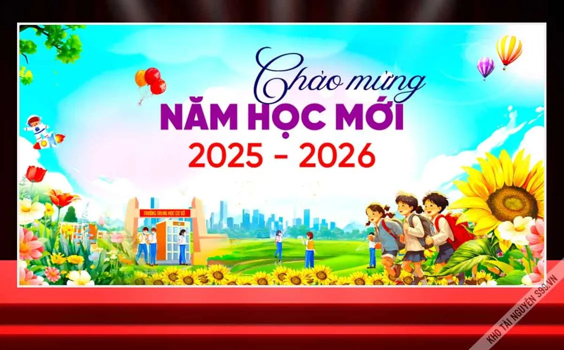 File Corel phông chào mừng năm học mới 2025 -2026