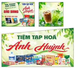 Mẫu Bảng Hiệu Tạp Hóa 'Tiệm Tạp Hóa Anh Huỳnh' CDR Vector