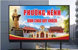 Mẫu thiết kế bảng hiệu pano phường Nếnh kính chào quý khách Thân Nhân Trung File Corel