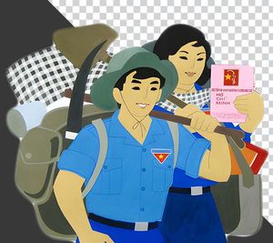 Ảnh thanh niên đoàn Hồ Chí Minh  mặc áo xanh file PNG - Mẫu số 11
