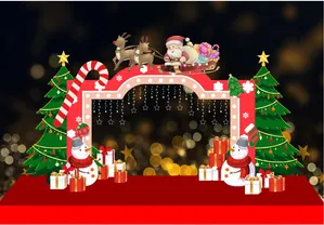 File Corel Cổng Chào Giáng Sinh Ông Già Tuyết Và Người Tuyết