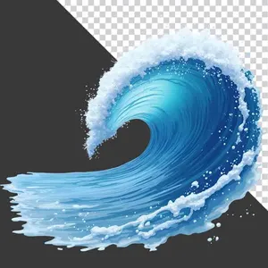 Hình ảnh sóng nước xanh trong suốt - File PNG
