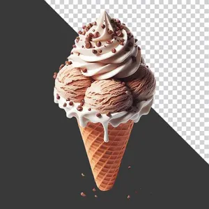 Kem Ốc Quế Chocolate PNG Chất Lượng Cao cho Thiết Kế Đồ Họa