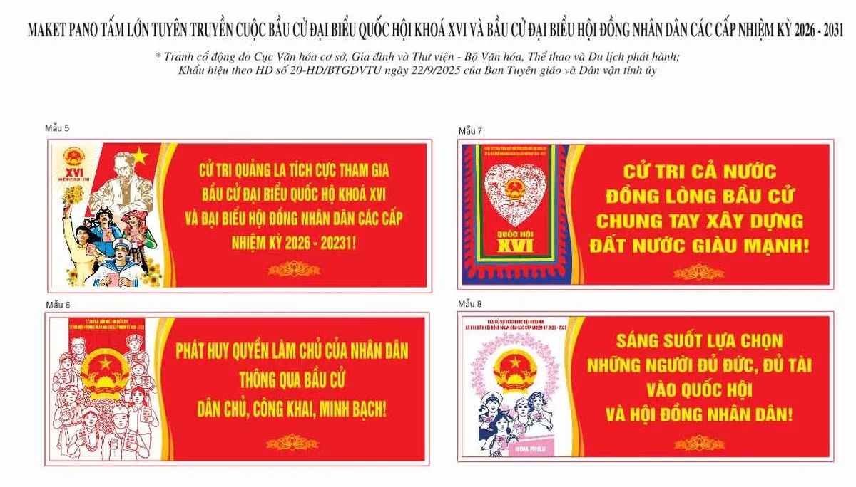 Mẫu Pano tuyên truyền Bầu Cử Đại Biểu Quốc Hội & HĐND Các Cấp Nhiệm Kỳ 2026-2031