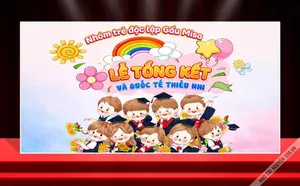 Backdrop Lễ Tổng Kết và Quốc Tế Thiếu Nhi Đáng Yêu (CDR)