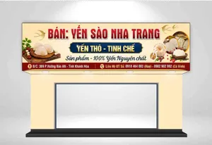 File corel -Mẫu thiết kế bảng hiệu cửa hàng yến sào Nha Trang yến thô tinh chế