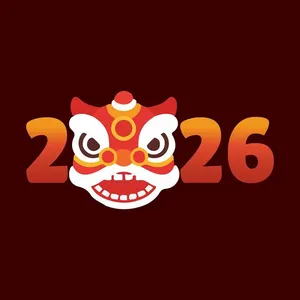 2026 Múa lân Tết Nguyên Đán – File Vector