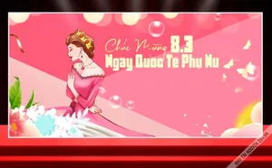 File Corel backdrop chúc mừng 8-3 quốc tế phụ nữ phong cách nàng công chúa