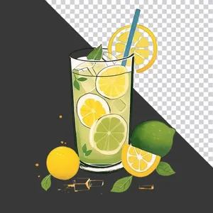 Ly Nước Chanh Tươi Mát - Hình Ảnh PNG Chất Lượng Cao