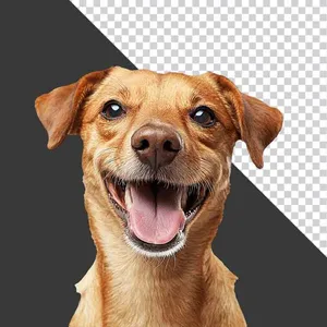 Ảnh Chó Cười PNG Độ Phân Giải Cao - Nụ Cười Thân Thiện Cho Thiết Kế