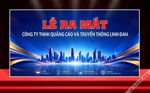 File Corel - Phông lễ ra mắt công ty quảng cáo và truyền thông Linh Đan