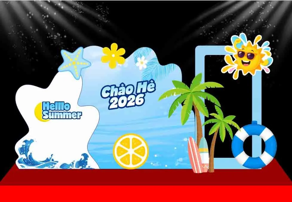 Background Chào Hè 2026 Sống Động - Thiết Kế Vector Đa Năng