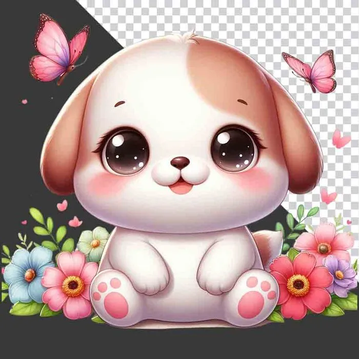 Cún Cute Đáng Yêu PNG - Hình Ảnh Chất Lượng Cao Cho Thiết Kế Đồ Họa