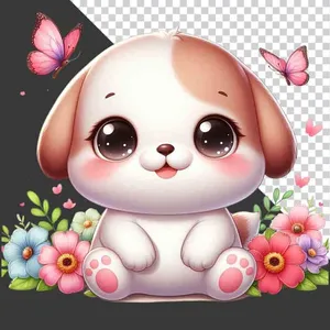 Cún Cute Đáng Yêu PNG - Hình Ảnh Chất Lượng Cao Cho Thiết Kế Đồ Họa