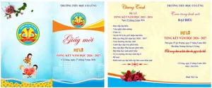 Mẫu Giấy Mời Bế Giảng Năm Học Tiểu Học Cô Lùng (CDR)