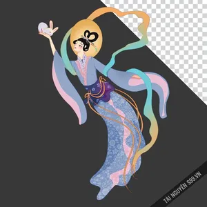 Chị Hằng cùng thỏ ngọc lên trăng rằm file PNG
