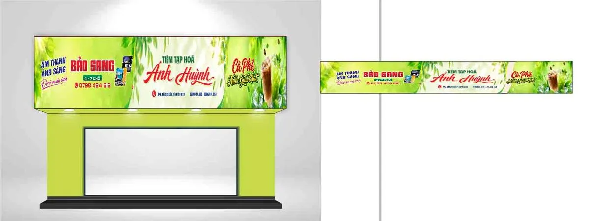 Biển hiệu tiệm tạp hoá - File Corel