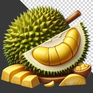 Sầu Riêng Tươi PNG Chất Lượng Cao - Thiết Kế Đồ Họa Độc Đáo