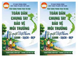 Mẫu thiết kế poster toàn dân chung tay bảo vệ môi trường File Corel