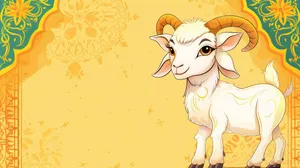 Hình ảnh Chú Dê Hoạt Hình Dễ Thương – File JPG Chất Lượng Cao