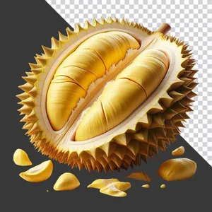 Sầu Riêng Tươi Mở - PNG Chất Lượng Cao cho Thiết Kế Đồ Họa