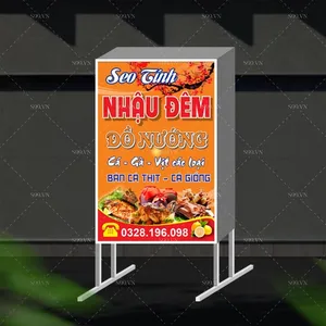 Mẫu biển vẫy, biển hộp quán nhậu đêm đồ nướng - file corel
