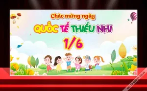 Backdrop Quốc Tế Thiếu Nhi 1/6 Vector CDR Đáng Yêu