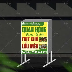Biển vẫy biển hộp quán ăn lẩu chó mèo - File corel