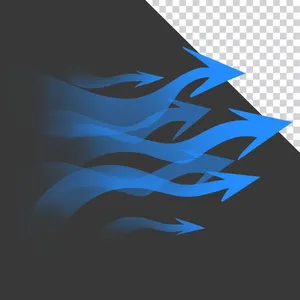 Chùm mũi tên màu xanh File PNG