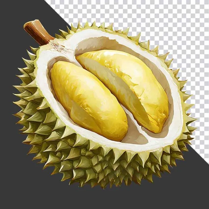 Sầu Riêng Tươi Cắt Lát - Hình Ảnh PNG Cao Cấp, Sẵn Sàng Cho Thiết Kế