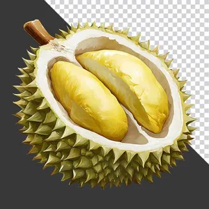 Sầu Riêng Tươi Cắt Lát - Hình Ảnh PNG Cao Cấp, Sẵn Sàng Cho Thiết Kế